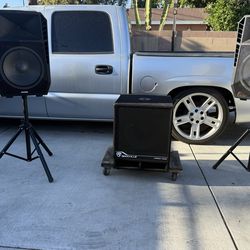 Dj speakers and 15” subwoofer.