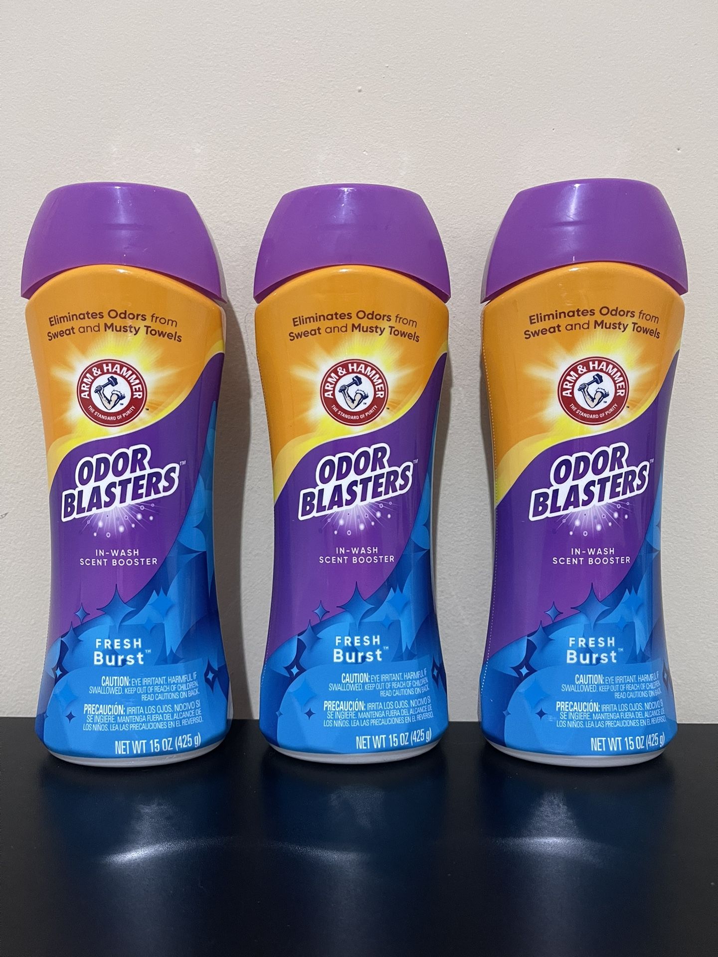 3pack Arm & Hammer Odor Blasters Fresh Burst In-Wash Scent Booster, 15-oz