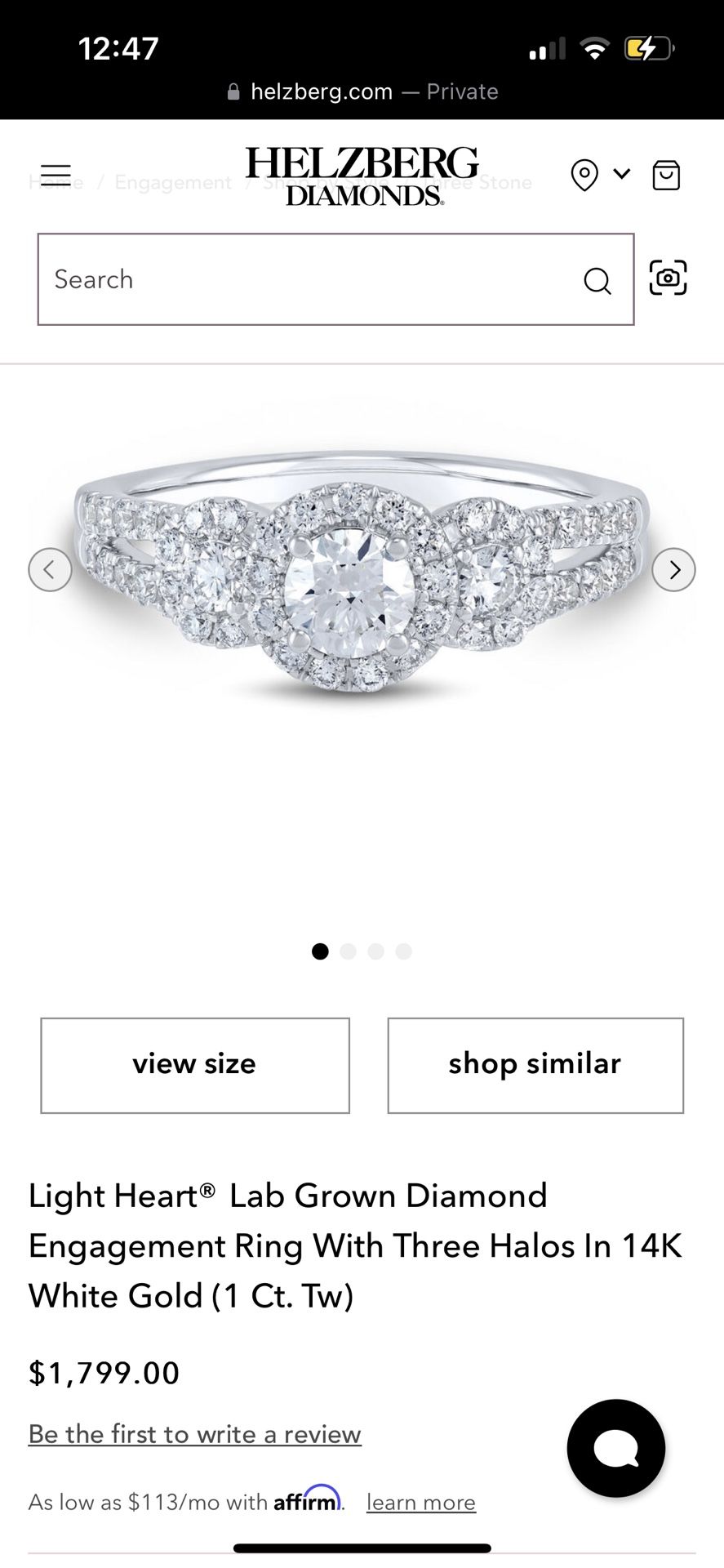 Jewelry Helzberg Private Engagement Ring