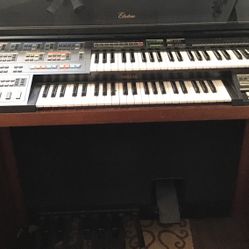 ELECTONE Piano Organ  And Many More  With Bench And Music  Books 
