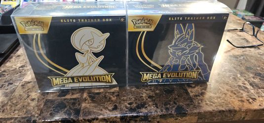 Pokemon Mega Gardevoir and Lucario ETBs
