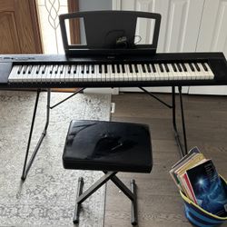 Yamaha Digital Piano (NP-30) Includes Stand, Bench, & Basket Of Music 