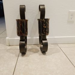 Hanging Glass & Metal Sconces