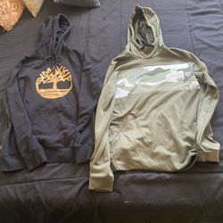 Men Nike And Timberland Sweater Size Medium  30.00 For Both 20.00 Per Sweater