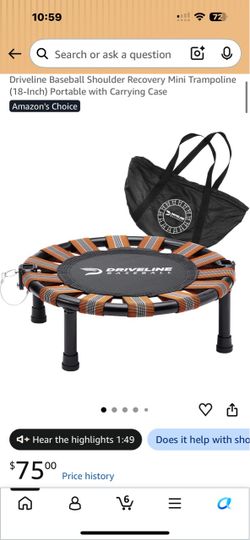 Baseball Shoulder Recovery Mini Trampoline