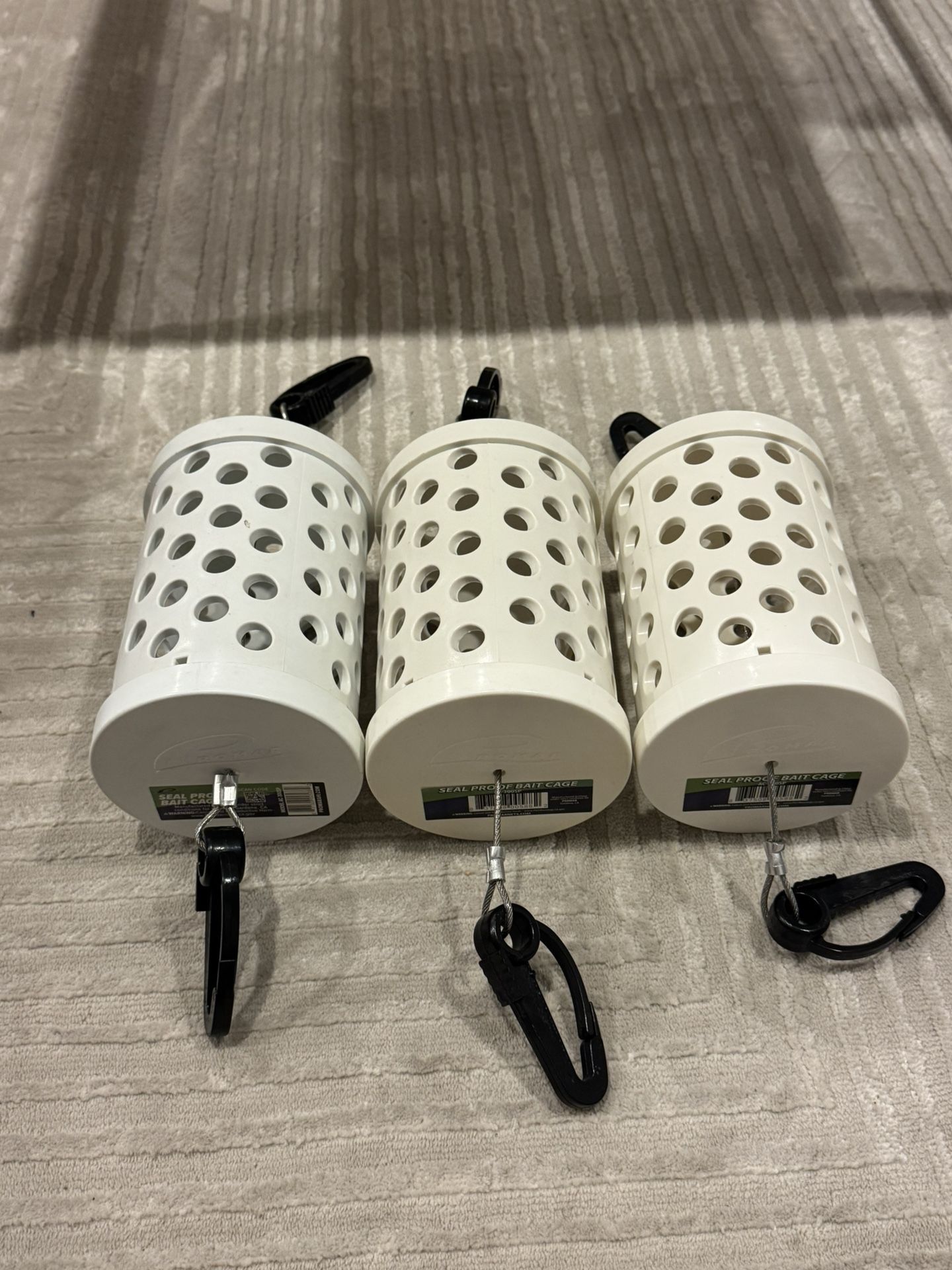 3 Brand New Promar Seal Proof Bait Cage