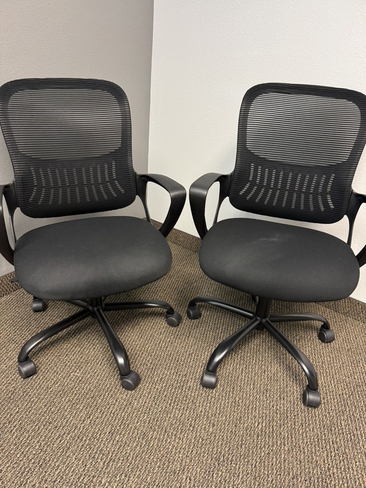 2 Black Office Chairs