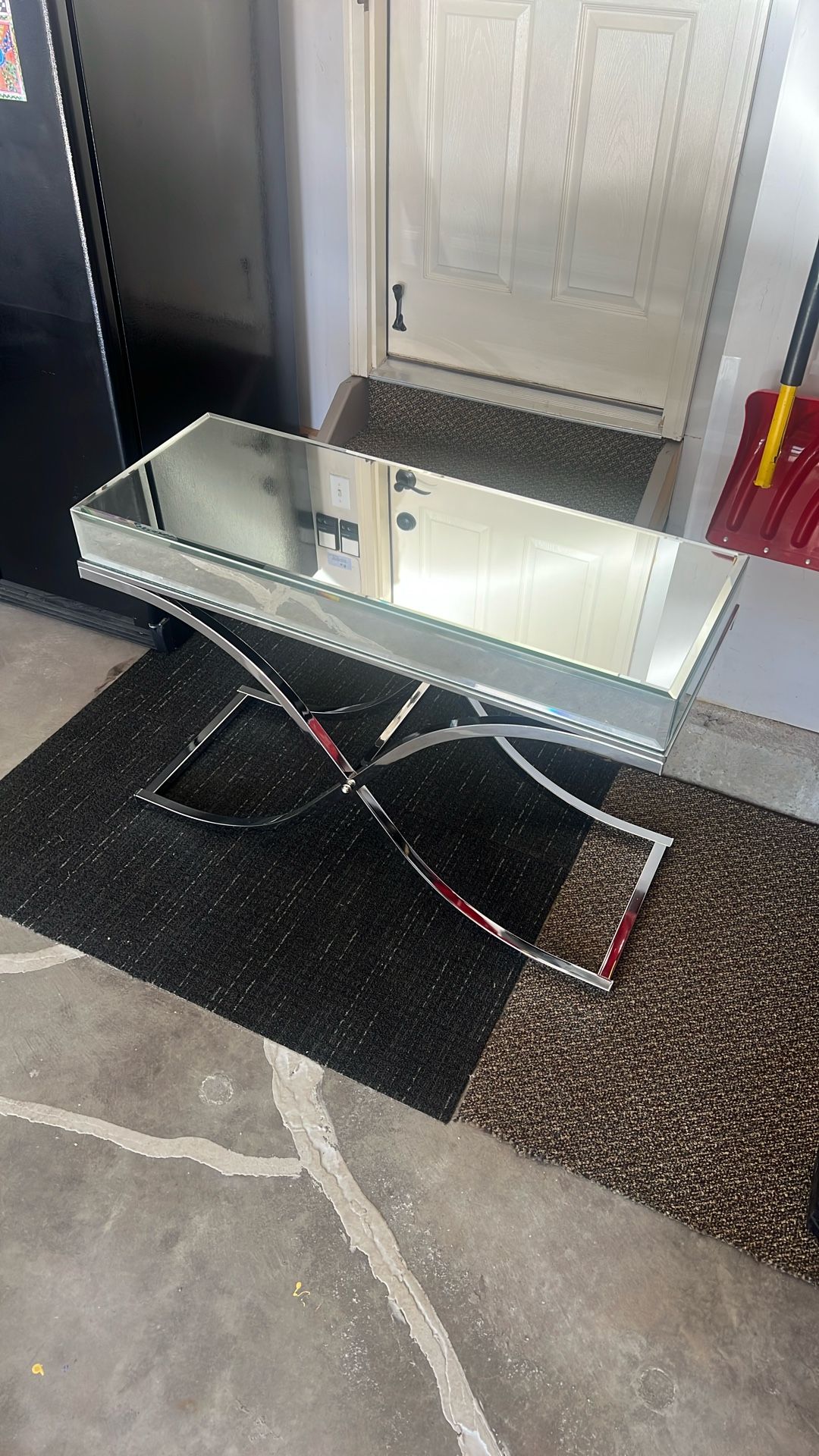 Mirrored console table