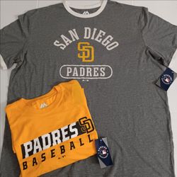 Size 2XL San Diego Padres Men's Majestic Set of (2) Tee's