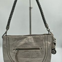 The Sak Indio Handbag Metallic Bronze Soft Leather Shoulder Bag Purse New