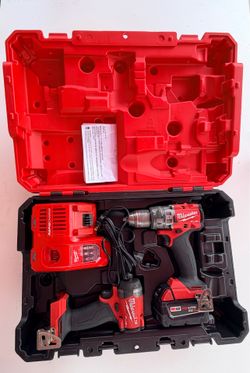 4th of July Sale Milwaukee M18 FUEL 18V Lithium-Ion Brushless Cordless Hammer Drill and Impact Driver Combo Kit (2-Tool) with 1 Battery