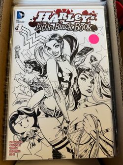 Harley Quinn little black book j Scott Campbell sketch cover