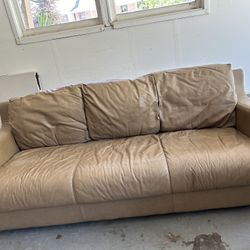Brown Leather Sofa