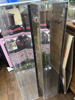 2 large acrylic guitar display cases like new