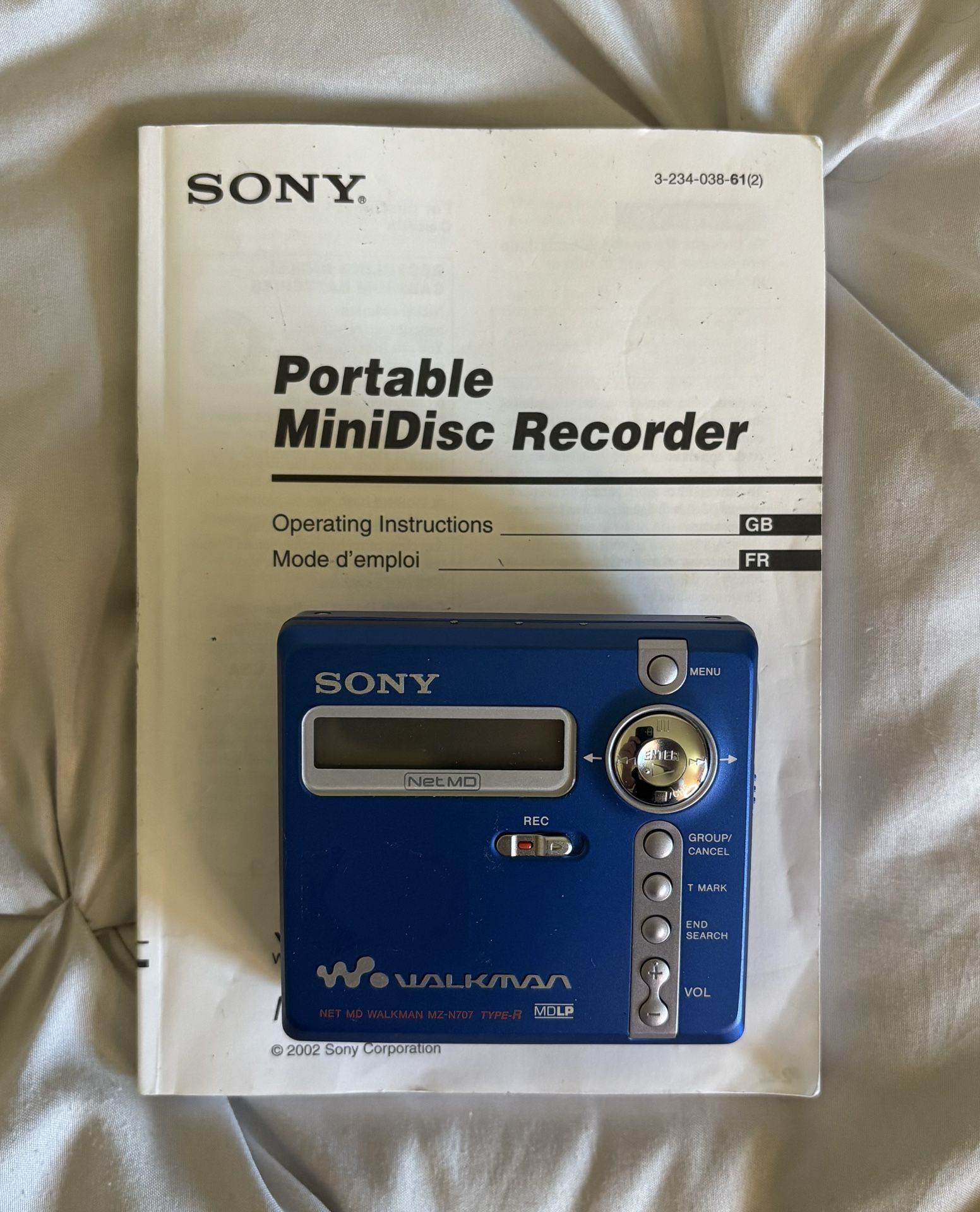 Sony NetMD Walkman MiniDisc Recorder, model MZ‑N707 - TESTED