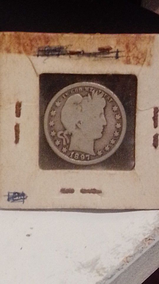 1897 No Mint Mark Quarter Great Condition 100$