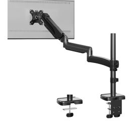 Extra Long Arm Monitor Mount, Fits Max 32" Hold up to 19.8lbs Single Long Arm Computer Desk Mount, Extra Long Adjustable Stand, Tall Arm with Tilt, Sw
