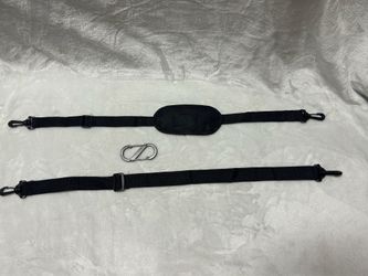 2 universal Adjustable Carry Replacement black shoulder straps carabiner