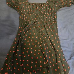 rDenb Black Red Heart Dress Size M