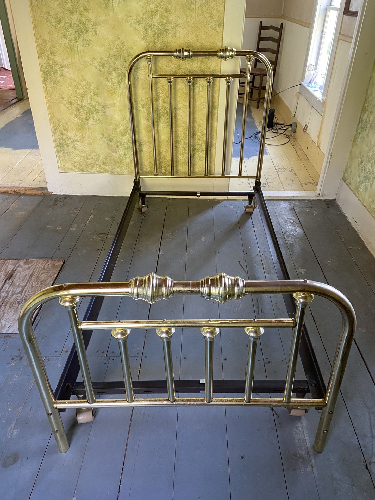 Twin brass bed frame