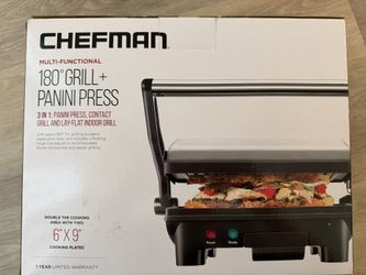 Chefman 180 Degree Grill + Panini Press