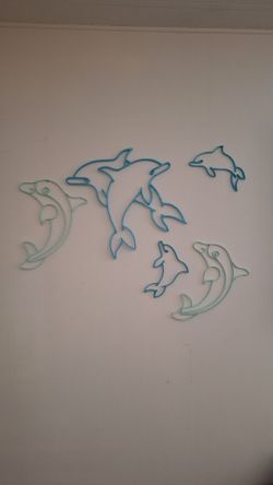Wrought iron metal dolphin a collection