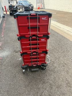 Milwaukee stackable drawer sets / 3qty wit roller