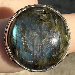 Size 8.5 Labradorite Sterling Silver Ring