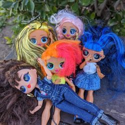 L.O.L. Dolls Lot of 5 LOL Surprise Dolls 9.5" - OMG Alt Grrrl