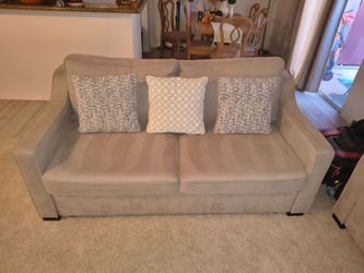 Gray Fabric Loveseat and sofa