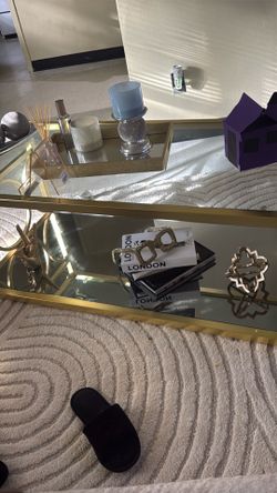 Glass mirror table for sale