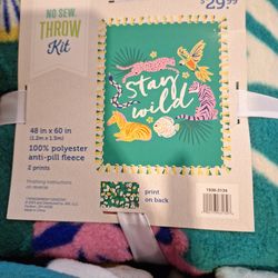 New No sew throw kit