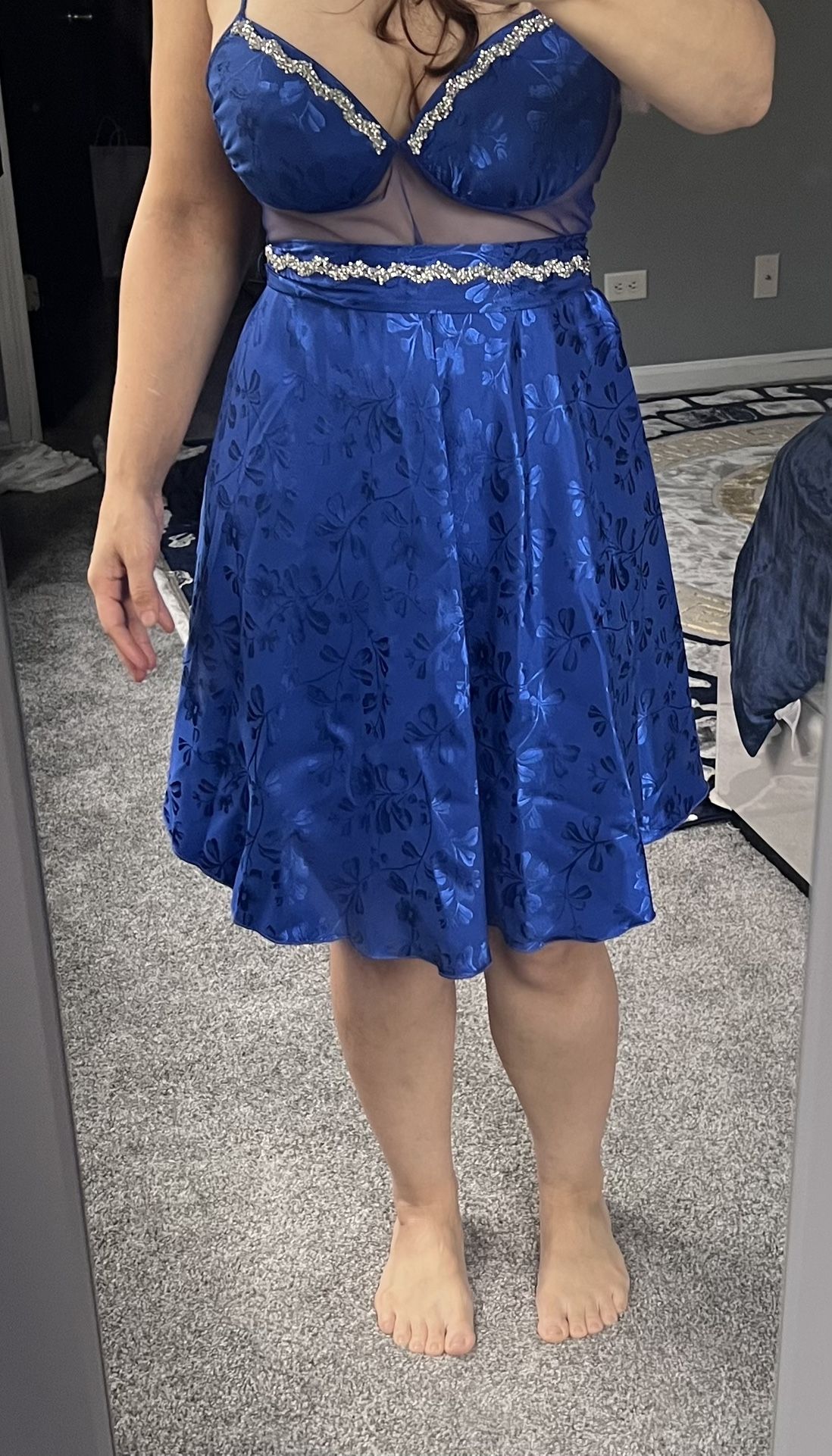 Women S-M Royal Blue Dress