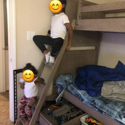 Bunk beds -Twin /Grey(Haverty Furniture)