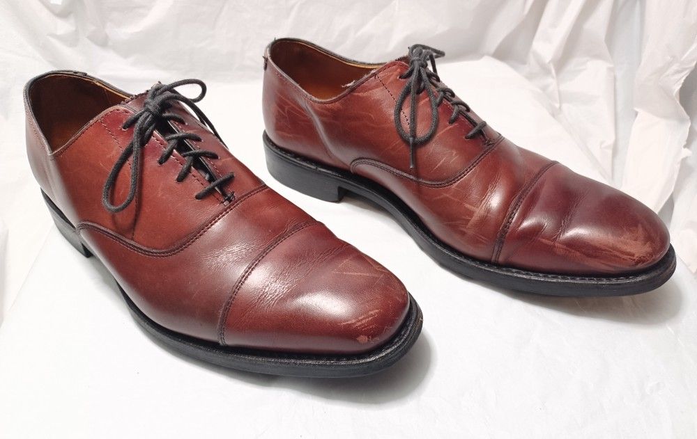 Allen Edmonds Exchange Place Oxford Dress Shoes 9.5 Oxblood EUC