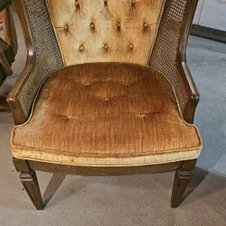 CHAIRS VINTAGE STYLE WITH RATTAN SIDES