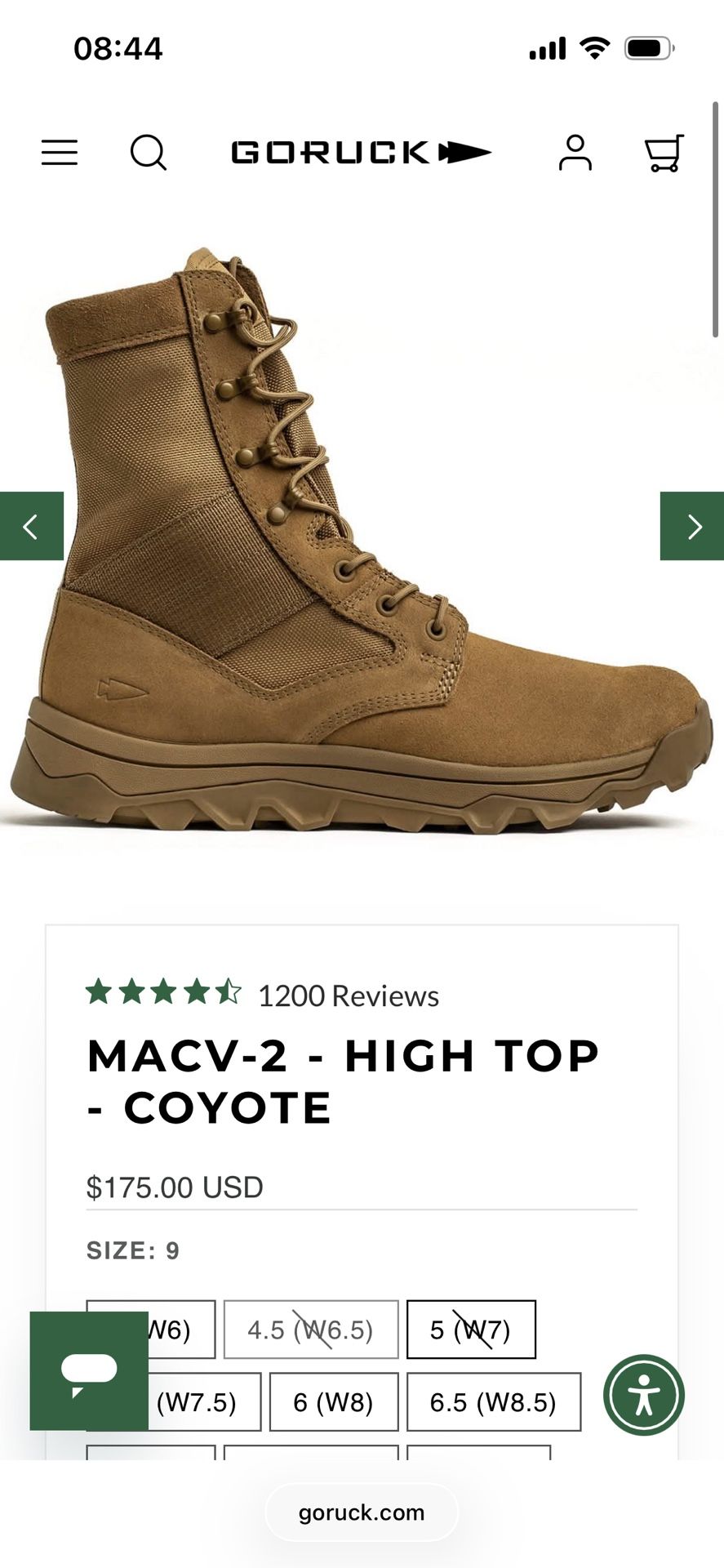 Size 9 Light Use Boots