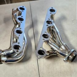 1-3/4″ Shorty Tuned Length Performance Exhaust Headers For GM Truck And SUV 6.0L – Polished Silver Ceramic Finish