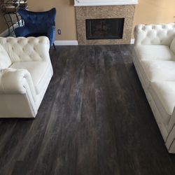 Elegant white Sofa And Matching Couch