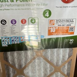 12x20x1 Air Filters -2 rheem new in package and 1 purolator