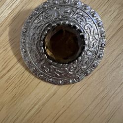 Vintage Hollywood Stamped Celtic Brooch 