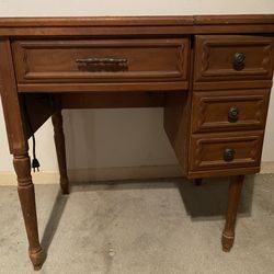 Vintage Sewing Machine Desk