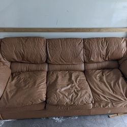 Leather Couch In Good Condition. 