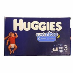 Huggies Size 3 Overnites Diapers 80 Count Box