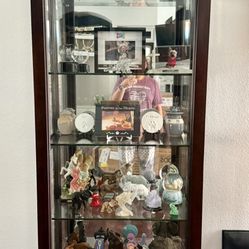 Curio Display Cabinet with Glass Shelves