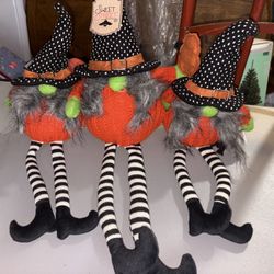 Halloween Witch Gnome Plush Decoration