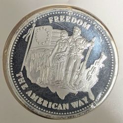1986 Johnson Matthey Freedom Silver Coin 1 Ounce