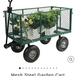 Mesh Steel Garden Cart