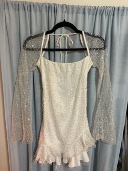 Lucy in the Sky White Sequin Mini Dress XXS – Worn Once