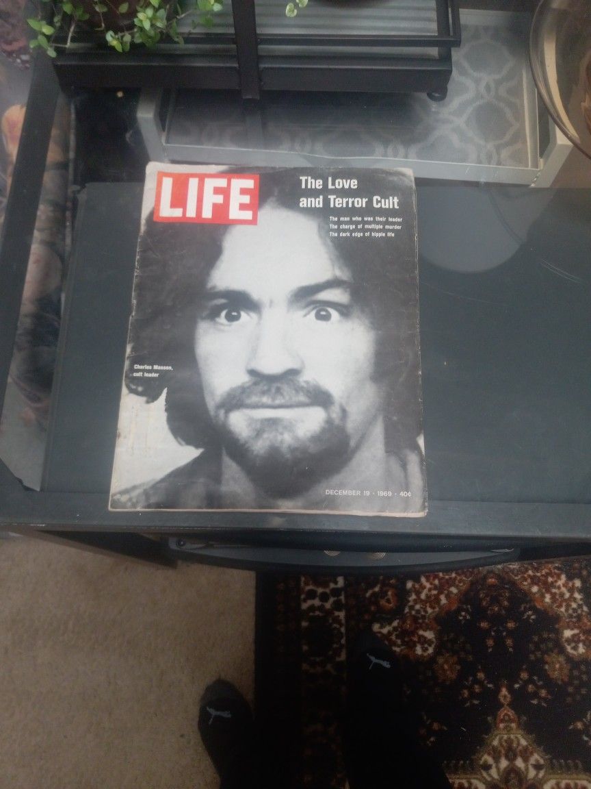 Life Magazine. Charles Manson. Good Condition For Age